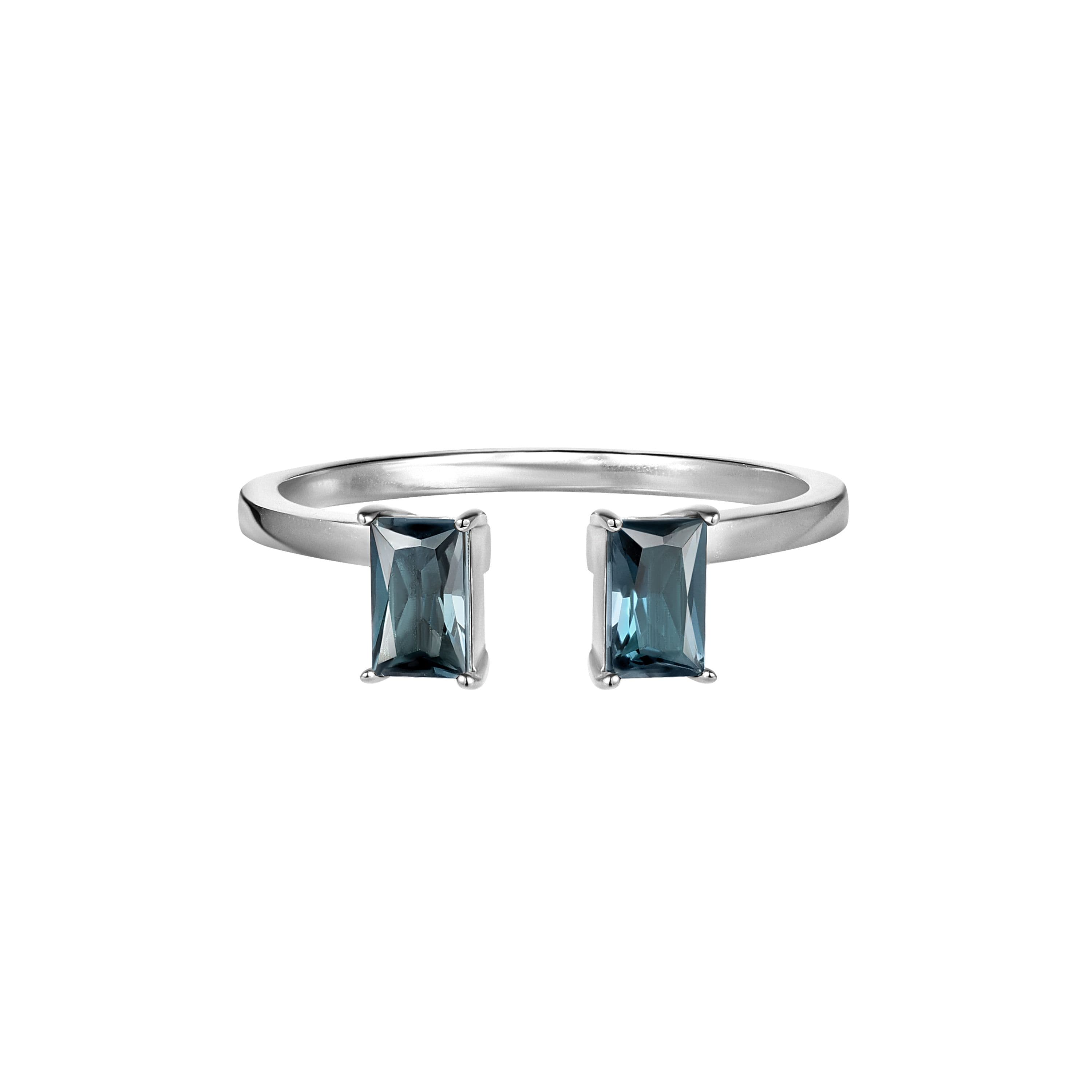 Ring 01 | Ink — кольцо с Лондон топаз, серебро, фото 3