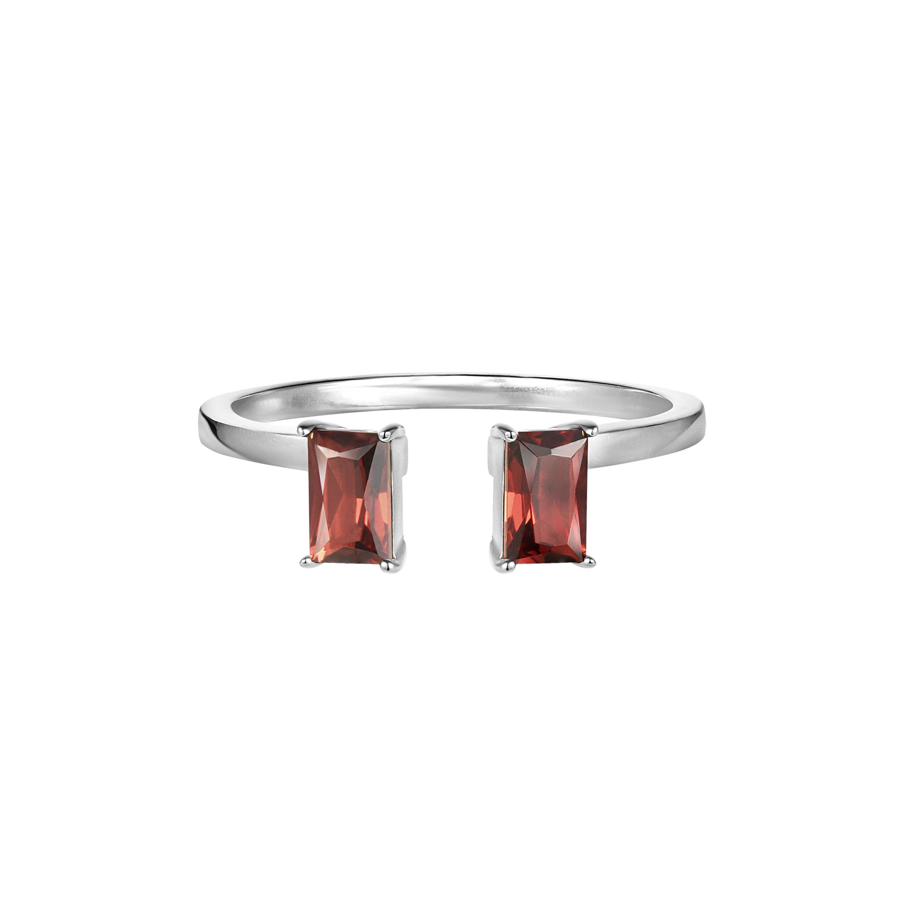 Ring 01 | Red — кольцо с Гранат, серебро, фото 3