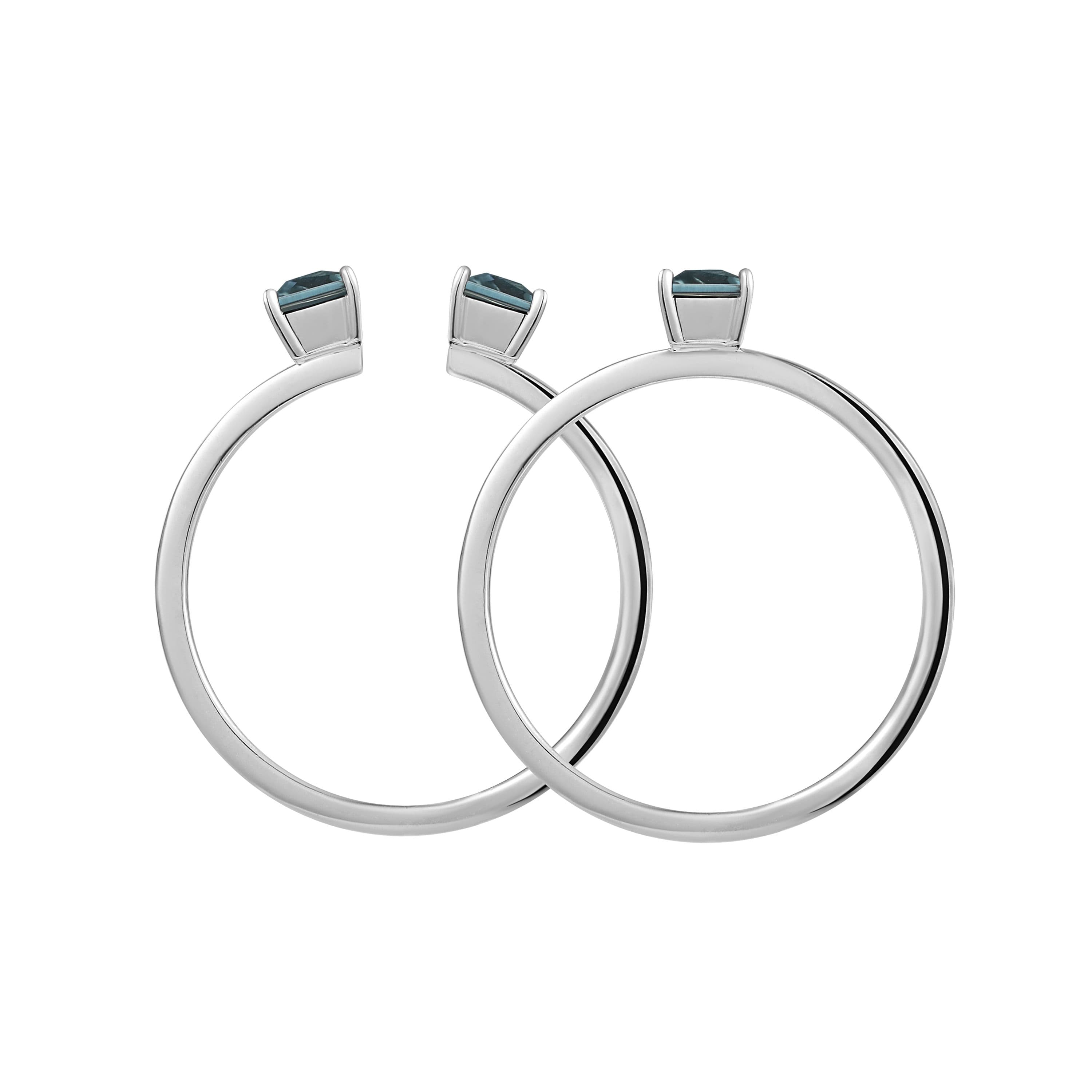 Ring 01 | Ink — кольцо с Лондон топаз, серебро, фото 5