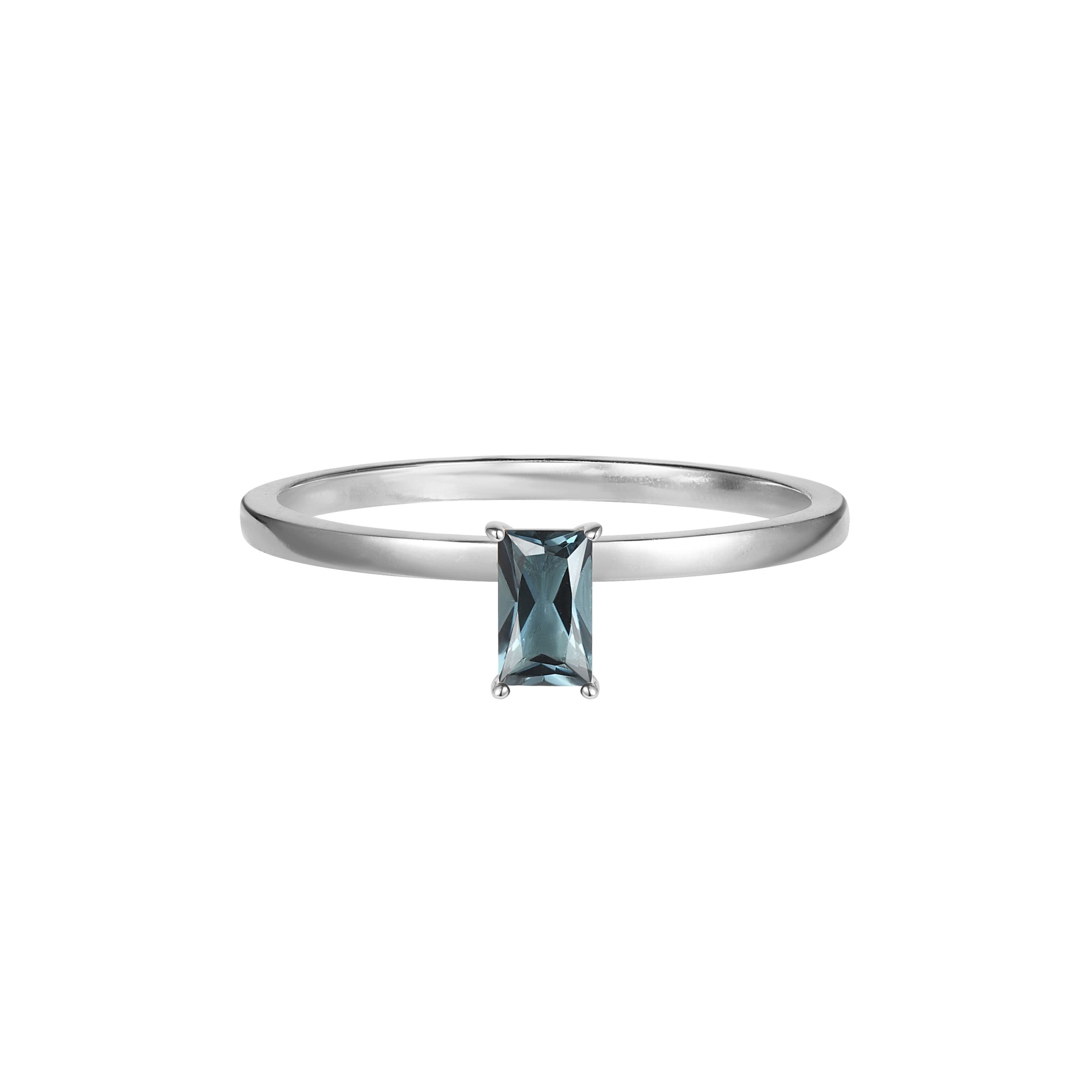 Ring 01 | Ink — кольцо с Лондон топаз, серебро, фото 4