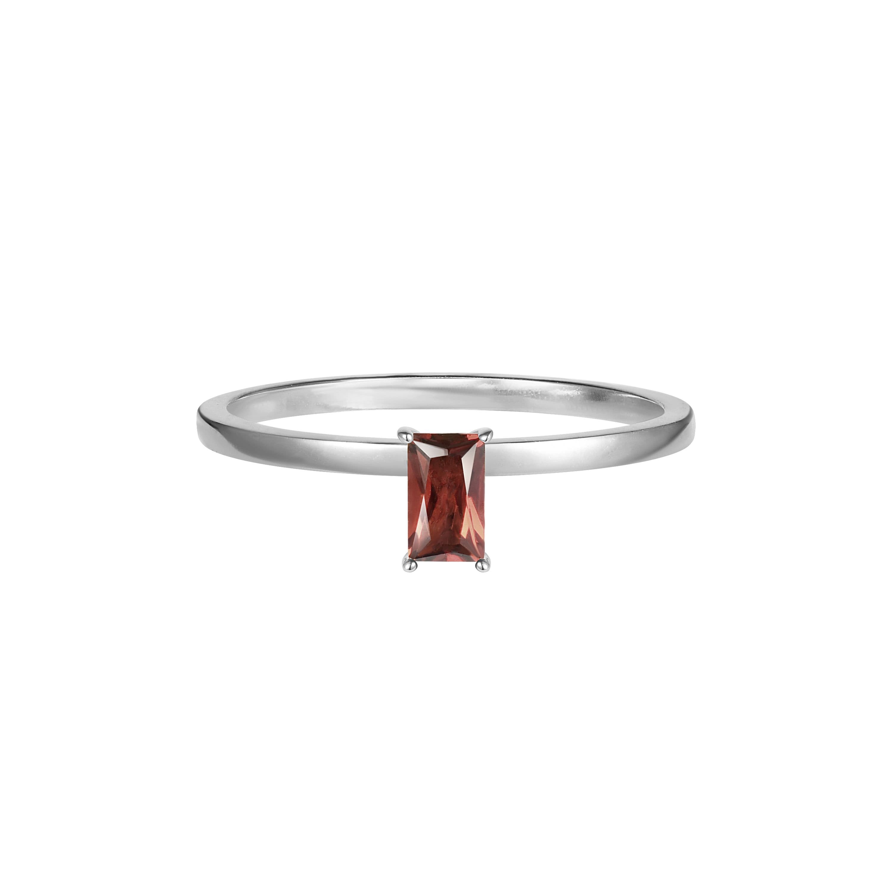 Ring 01 | Red — кольцо с Гранат, серебро, фото 4